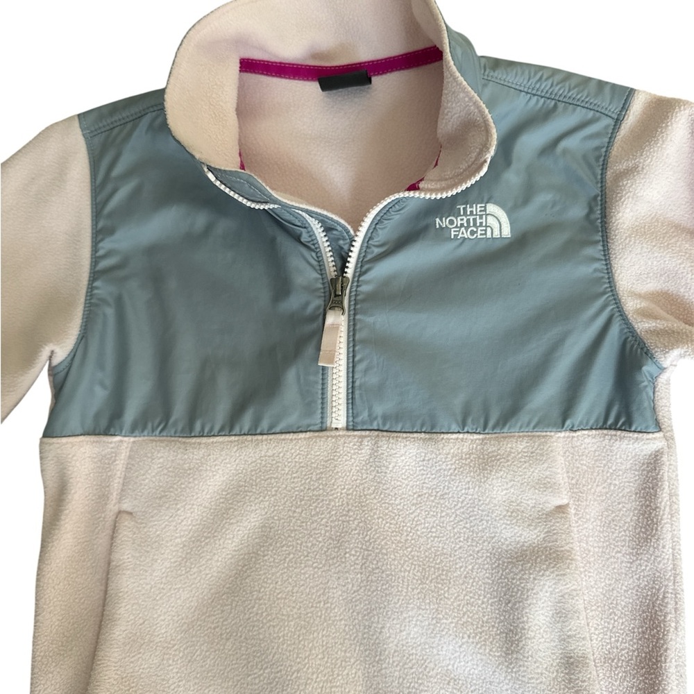 The North Face Pink & Gray Fleece Pullover - Small 7/8